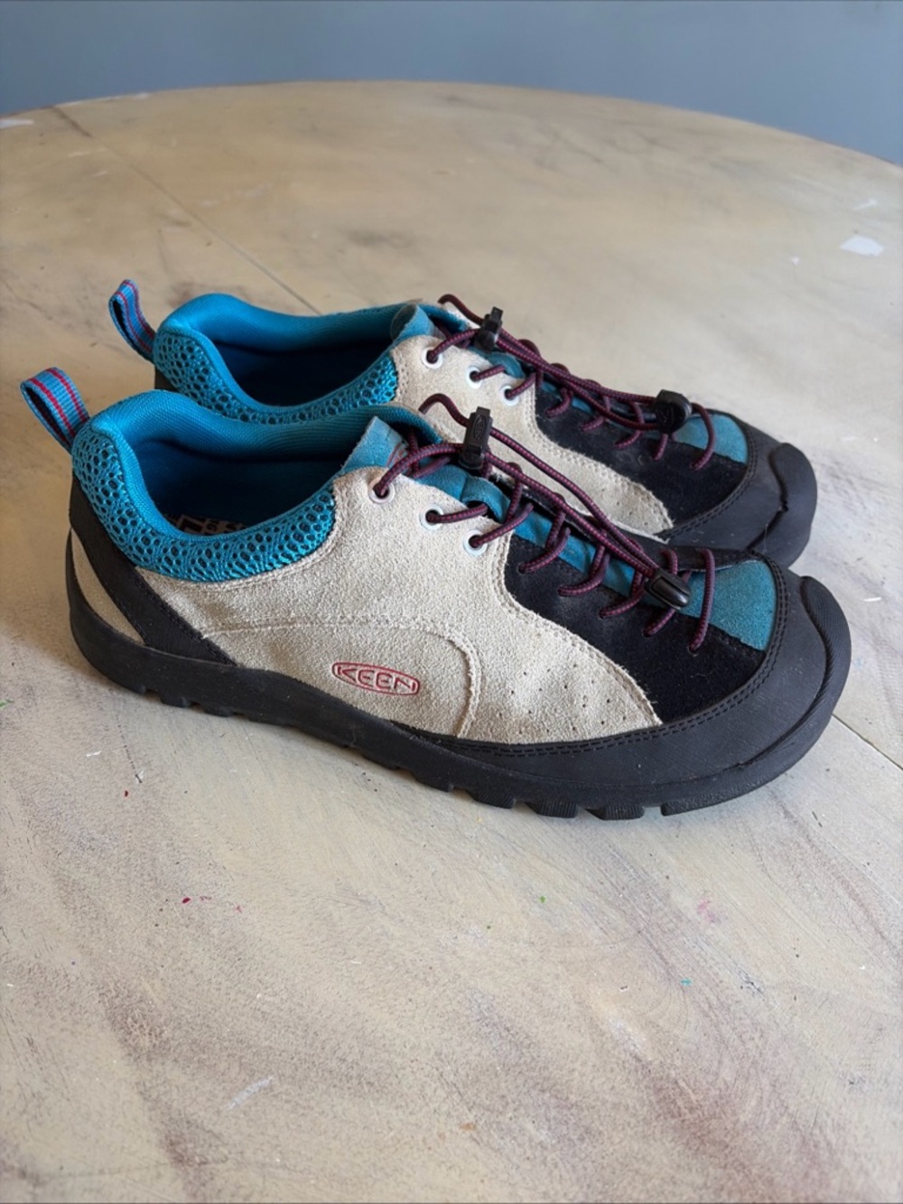 Mens Keen Jasper Rocks SP Shoes Sneakers Blue Tan Suede Size 12 Hiking Climbing